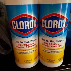 Two Clorox wipes 35ct each